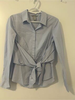 H&M Pale Blue Button-Front Shirt